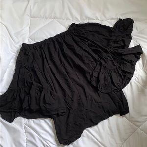 SOLD black off the shoulder w bell sleeves top